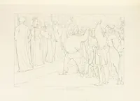 An illustration from The Spirit of the Plays of Shakspeare exhibited in a Series of Outline Plates, illustrative of the story of each play ... With quotations and descriptions. L.P (1833)