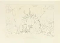 An illustration from The Spirit of the Plays of Shakspeare exhibited in a Series of Outline Plates, illustrative of the story of each play ... With quotations and descriptions. L.P (1833)