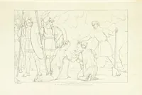 An illustration from The Spirit of the Plays of Shakspeare exhibited in a Series of Outline Plates, illustrative of the story of each play ... With quotations and descriptions. L.P (1833)