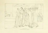 An illustration from The Spirit of the Plays of Shakspeare exhibited in a Series of Outline Plates, illustrative of the story of each play ... With quotations and descriptions. L.P (1833)