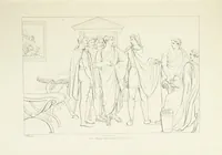 An illustration from The Spirit of the Plays of Shakspeare exhibited in a Series of Outline Plates, illustrative of the story of each play ... With quotations and descriptions. L.P (1833)