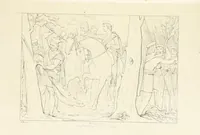 An illustration from The Spirit of the Plays of Shakspeare exhibited in a Series of Outline Plates, illustrative of the story of each play ... With quotations and descriptions. L.P (1833)