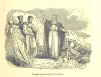 An illustration from The History of England; from the invasion of Julius Caesar to the Revolution in 1688: by D. Hume ... With a continuation, from that period to the death of George the Second, by Tobias Smollett ... and Chronological Records to the coronation of his present Majesty, George the Fourth, by John Burke ... With numerous engravings. (Historical Questions comprising a series of studies upon the most important passages in Dolby's Universal Histories; commencing with Hume and Smollet's History of England. By Robert Horner.) (1825)