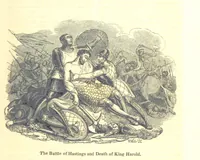 An illustration from The History of England; from the invasion of Julius Caesar to the Revolution in 1688: by D. Hume ... With a continuation, from that period to the death of George the Second, by Tobias Smollett ... and Chronological Records to the coronation of his present Majesty, George the Fourth, by John Burke ... With numerous engravings. (Historical Questions comprising a series of studies upon the most important passages in Dolby's Universal Histories; commencing with Hume and Smollet's History of England. By Robert Horner.) (1825)