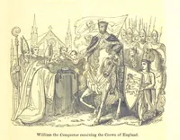 An illustration from The History of England; from the invasion of Julius Caesar to the Revolution in 1688: by D. Hume ... With a continuation, from that period to the death of George the Second, by Tobias Smollett ... and Chronological Records to the coronation of his present Majesty, George the Fourth, by John Burke ... With numerous engravings. (Historical Questions comprising a series of studies upon the most important passages in Dolby's Universal Histories; commencing with Hume and Smollet's History of England. By Robert Horner.) (1825)