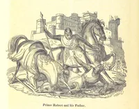 An illustration from The History of England; from the invasion of Julius Caesar to the Revolution in 1688: by D. Hume ... With a continuation, from that period to the death of George the Second, by Tobias Smollett ... and Chronological Records to the coronation of his present Majesty, George the Fourth, by John Burke ... With numerous engravings. (Historical Questions comprising a series of studies upon the most important passages in Dolby's Universal Histories; commencing with Hume and Smollet's History of England. By Robert Horner.) (1825)
