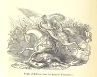 An illustration from The History of England; from the invasion of Julius Caesar to the Revolution in 1688: by D. Hume ... With a continuation, from that period to the death of George the Second, by Tobias Smollett ... and Chronological Records to the coronation of his present Majesty, George the Fourth, by John Burke ... With numerous engravings. (Historical Questions comprising a series of studies upon the most important passages in Dolby's Universal Histories; commencing with Hume and Smollet's History of England. By Robert Horner.) (1825)