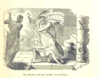 An illustration from The History of England; from the invasion of Julius Caesar to the Revolution in 1688: by D. Hume ... With a continuation, from that period to the death of George the Second, by Tobias Smollett ... and Chronological Records to the coronation of his present Majesty, George the Fourth, by John Burke ... With numerous engravings. (Historical Questions comprising a series of studies upon the most important passages in Dolby's Universal Histories; commencing with Hume and Smollet's History of England. By Robert Horner.) (1825)