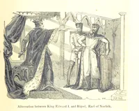 An illustration from The History of England; from the invasion of Julius Caesar to the Revolution in 1688: by D. Hume ... With a continuation, from that period to the death of George the Second, by Tobias Smollett ... and Chronological Records to the coronation of his present Majesty, George the Fourth, by John Burke ... With numerous engravings. (Historical Questions comprising a series of studies upon the most important passages in Dolby's Universal Histories; commencing with Hume and Smollet's History of England. By Robert Horner.) (1825)