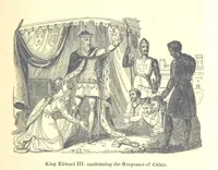 An illustration from The History of England; from the invasion of Julius Caesar to the Revolution in 1688: by D. Hume ... With a continuation, from that period to the death of George the Second, by Tobias Smollett ... and Chronological Records to the coronation of his present Majesty, George the Fourth, by John Burke ... With numerous engravings. (Historical Questions comprising a series of studies upon the most important passages in Dolby's Universal Histories; commencing with Hume and Smollet's History of England. By Robert Horner.) (1825)