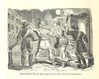 An illustration from The History of England; from the invasion of Julius Caesar to the Revolution in 1688: by D. Hume ... With a continuation, from that period to the death of George the Second, by Tobias Smollett ... and Chronological Records to the coronation of his present Majesty, George the Fourth, by John Burke ... With numerous engravings. (Historical Questions comprising a series of studies upon the most important passages in Dolby's Universal Histories; commencing with Hume and Smollet's History of England. By Robert Horner.) (1825)
