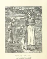 An illustration from Poems ... With illustrations by G. J. Pinwell, E. J. Poynter, ... engraved by the Brothers Dalziel (1867)
