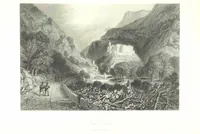 An illustration from Italy, classical, historical and picturesque. Illustrated in a series of views from drawings by Stanfield, R. A., Roberts, R. A., Harding, Prout, Leitch, Brockedon, Barnard, &c. &c. With descriptions of the scenes. Preceded by an introductory essay, on the recent history and present condition of Italy and the Italians, by Camillo Mapei (translated by David Dundas Scott) (1859)