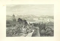 An illustration from Italy, illustrated and described, in a series of views from drawings by Stanfield, R.A., Roberts, R.A., Harding, Prout, Leitch, Brockedon, Barnard, &c. &c. With descriptions of the scenes. And an introductory essay. on the political, religious, and moral state of Italy. By Camillo Mapei [translated by David Dundas Scott] ... And a sketch of the history and progress of Italy during the last fifteen years, 1847-62, in continuation of Dr. Mapei's essay. By the Rev. Gavin Carlyle (1864)