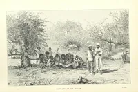 An illustration from The Wild Tribes of the Soudan. An account of travel and sport, chiefly in the Basé country, etc (1883)