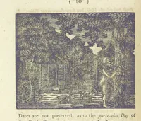 An illustration from Providence Displayed: or, the remarkable adventures of Alexander Selkirk, who lived four years and four months by himself, on the island of Juan Fernandez ... To which is added a supplement, containing the history of P. Serrano, E. How, and others left in similar situations (1800)