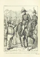 An illustration from With the Colours; or, the piping times of peace ... With illustrations by R. Simkin (1881)