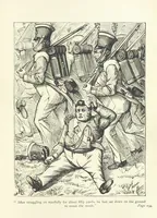 An illustration from With the Colours; or, the piping times of peace ... With illustrations by R. Simkin (1881)