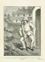 An illustration from With the Colours; or, the piping times of peace ... With illustrations by R. Simkin (1881)