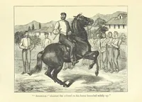 An illustration from With the Colours; or, the piping times of peace ... With illustrations by R. Simkin (1881)