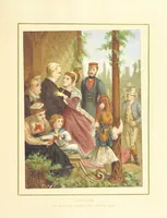 An illustration from The Nobility of Life, its graces and virtues, portrayed in prose and verse by the best writers. Selected and edited by L. Valentine. With twenty-four original pictures printed in colours, elaborate borders, etc (1869)