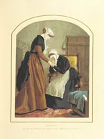 An illustration from The Nobility of Life, its graces and virtues, portrayed in prose and verse by the best writers. Selected and edited by L. Valentine. With twenty-four original pictures printed in colours, elaborate borders, etc (1869)