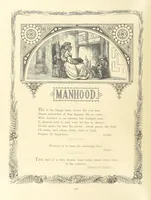 An illustration from The Nobility of Life, its graces and virtues, portrayed in prose and verse by the best writers. Selected and edited by L. Valentine. With twenty-four original pictures printed in colours, elaborate borders, etc (1869)