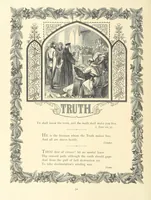 An illustration from The Nobility of Life, its graces and virtues, portrayed in prose and verse by the best writers. Selected and edited by L. Valentine. With twenty-four original pictures printed in colours, elaborate borders, etc (1869)