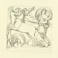 An illustration from The Poetical Works of John Keats. With a memoir by Richard Monckton Milnes. Illustrated by 120 designs, original and from the antique, drawn on wood by George Scharf, Jun (1854)