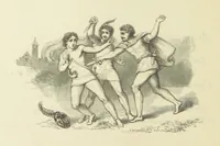 An illustration from The Poetical Works of John Keats. With a memoir by Richard Monckton Milnes. Illustrated by 120 designs, original and from the antique, drawn on wood by George Scharf, Jun (1854)