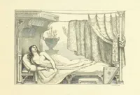 An illustration from The Poetical Works of John Keats. With a memoir by Richard Monckton Milnes. Illustrated by 120 designs, original and from the antique, drawn on wood by George Scharf, Jun (1854)