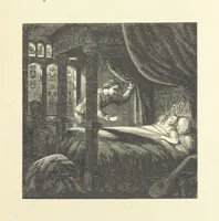 An illustration from The Poetical Works of John Keats. With a memoir by Richard Monckton Milnes. Illustrated by 120 designs, original and from the antique, drawn on wood by George Scharf, Jun (1854)