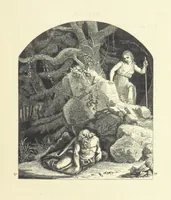 An illustration from The Poetical Works of John Keats. With a memoir by Richard Monckton Milnes. Illustrated by 120 designs, original and from the antique, drawn on wood by George Scharf, Jun (1854)