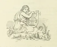 An illustration from The Poetical Works of John Keats. With a memoir by Richard Monckton Milnes. Illustrated by 120 designs, original and from the antique, drawn on wood by George Scharf, Jun (1854)