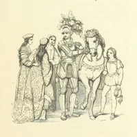An illustration from The Poetical Works of John Keats. With a memoir by Richard Monckton Milnes. Illustrated by 120 designs, original and from the antique, drawn on wood by George Scharf, Jun (1854)