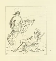 An illustration from The Poetical Works of John Keats. With a memoir by Richard Monckton Milnes. Illustrated by 120 designs, original and from the antique, drawn on wood by George Scharf, Jun (1854)