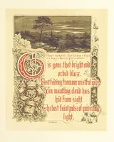 An illustration from Keble's Evening Hymn [from the “Christian Year”], illustrated by E. Waring (1865)