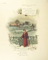 An illustration from The King's Highway, daily texts & hymns for a month. Illustrated by F. Hines (1890)