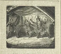 An illustration from Ernestine de Lacy, or the Robber's Foundling. An Old English Romance. By the author of “Angelina” ... etc., etc (1854)