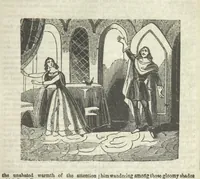 An illustration from Ernestine de Lacy, or the Robber's Foundling. An Old English Romance. By the author of “Angelina” ... etc., etc (1854)