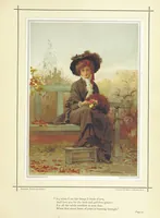 Picture 7 of 16 from Love-Knots and Bridal-Bands: poems and rhymes of wooing and wedding, and valentine verses. Selected ... by F. L. ... With sixteen coloured illustrations by G. D. Leslie, ... W. F. Yeames, etc (1883), leaf 93