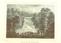 An illustration from Select views on the River Clyde, engraved by J. Swan, from drawings by J. Fleming, with historical and descriptive illustrations by J. M. L (1830)