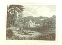 An illustration from Select views on the River Clyde, engraved by J. Swan, from drawings by J. Fleming, with historical and descriptive illustrations by J. M. L (1830)