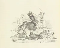 An illustration from Herinneringen uit den worstelstrijd met Spanje ... Met op staal gegraveerde platen (1853)