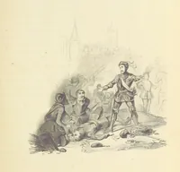An illustration from Herinneringen uit den worstelstrijd met Spanje ... Met op staal gegraveerde platen (1853)