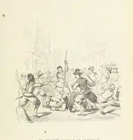 An illustration from Herinneringen uit den worstelstrijd met Spanje ... Met op staal gegraveerde platen (1853)