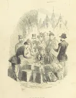 An illustration from The Dodd Family Abroad. ... With illustrations by Phiz [i.e. H. K. Browne (1854)