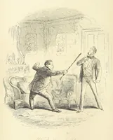 An illustration from The Dodd Family Abroad. ... With illustrations by Phiz [i.e. H. K. Browne (1854)