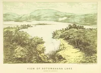 Picture 8 of 24 from A Weird Region. New Zealand lakes, terraces, geysers and volcanoes. [Illustrated (1887), leaf 29