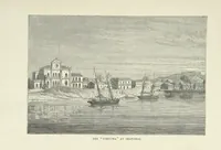 An illustration from The Log of the Fortuna: a cruise in Chinese Waters. Containing tales of adventure in foreign climes, by sea and by shore. [With illustrations (1870)
